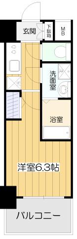 S-RESIDENCE新大阪ウエスト(1K/7階)の間取り写真