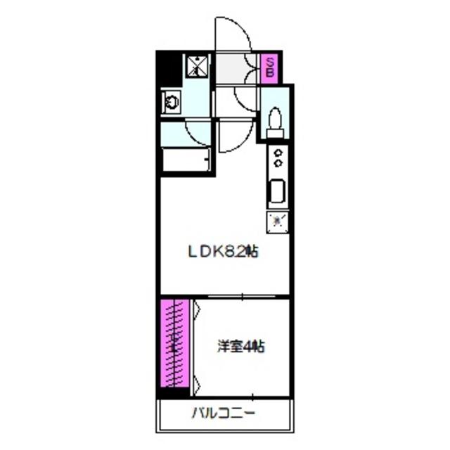 アーバネックス京橋(1LDK/4階)の間取り写真