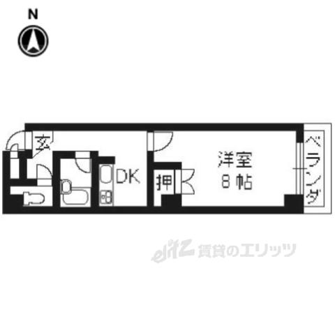 錦プラザ(1K/2階)の間取り写真