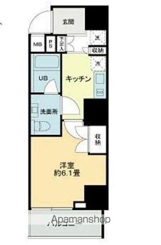GRANPASEO 菊川(1SLDK/6階)の間取り写真
