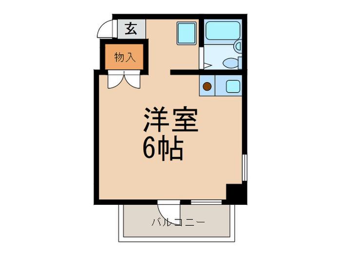 サンパレス21六甲I(ワンルーム/4階)の間取り写真