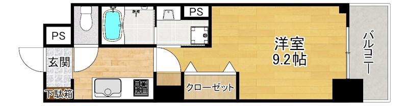 COLOREHIRAKATA(1K/10階)の間取り写真