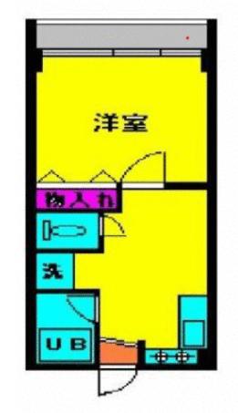 協産マンション(1DK/2階)の間取り写真