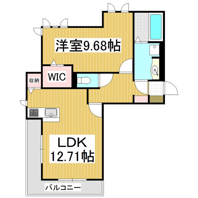 アーバンクレスト白板(1LDK/3階)の間取り写真