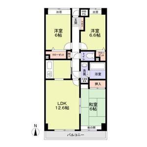 ウインザーパレス西川口(3LDK/3階)の間取り写真