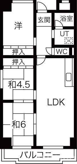 ファミーユミシマ(3LDK/4階)の間取り写真