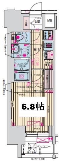 プレサンス大曽根駅前ファースト(1K/10階)の間取り写真