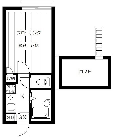 アーバンコート北沢(1K/1階)の間取り写真