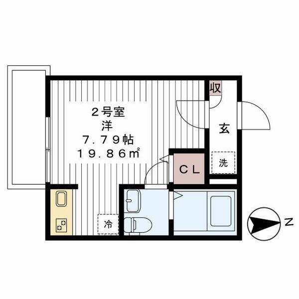 VILLA REGALO(ワンルーム/2階)の間取り写真