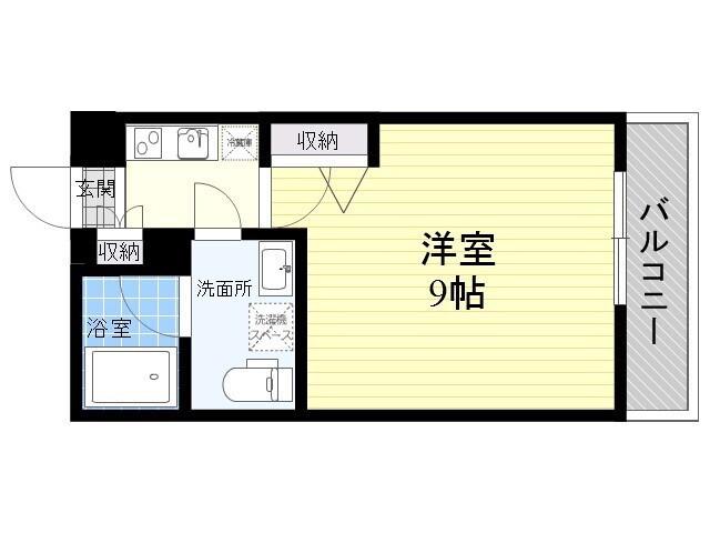GENOVIA墨田八広SKYGARDEN(1K/1階)の間取り写真