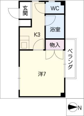 コーポあい(1K/3階)の間取り写真