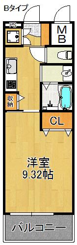 アヴァンドールIZUMISANOアネックス(1K/8階)の間取り写真