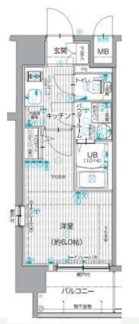 エスリード新大阪グランゲートサウス(1K/7階)の間取り写真