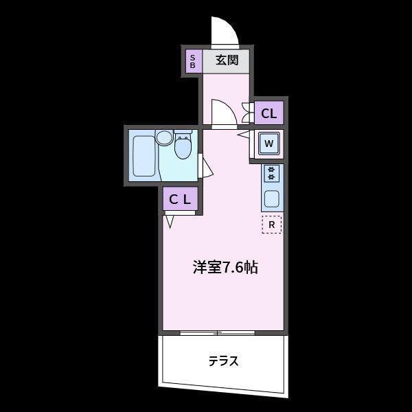 クラフト中井(ワンルーム/1階)の間取り写真