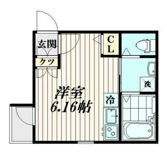 TKハウゼ平和島(ワンルーム/1階)の間取り写真