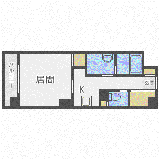 クレール北10条(1K/4階)の間取り写真