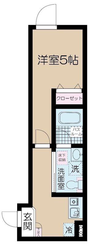 フェリーチェ桜上水(1K/1階)の間取り写真
