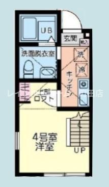 ハレコナ町田(1K/2階)の間取り写真