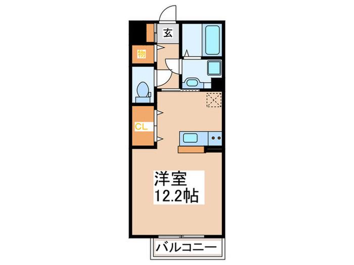 シャルマンハイム(ワンルーム/2階)の間取り写真