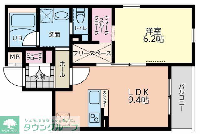 BOSCHI MONTAGNE(1LDK/3階)の間取り写真