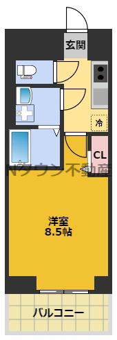 プレサンスジェネ丸の内(1K/7階)の間取り写真