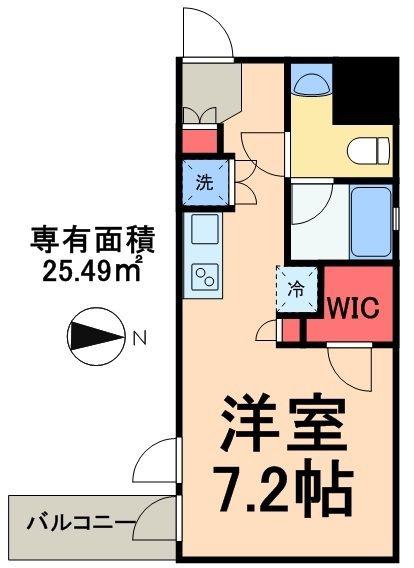 XEBEC東日暮里ノース(ワンルーム/2階)の間取り写真