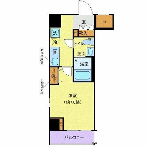 クレヴィスタ蒲田(1K/11階)の間取り写真