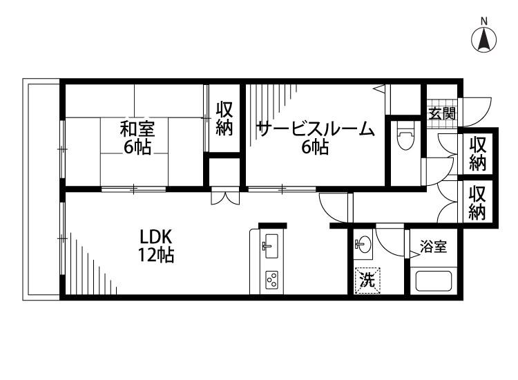 ホーリー弁天橋(1SLDK/2階)の間取り写真