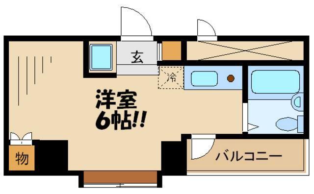 OGビル(ワンルーム/3階)の間取り写真