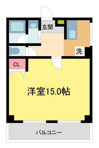 フォレスト・ヒル櫻(1K/2階)の間取り写真