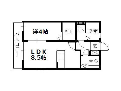 遠州鉄道 上島駅 徒歩11分 2階建 築21年(1LDK/2階)の間取り写真