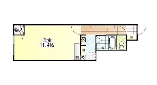 JR予讃線 新居浜駅 徒歩31分 2階建 築3年(ワンルーム/1階)の間取り写真