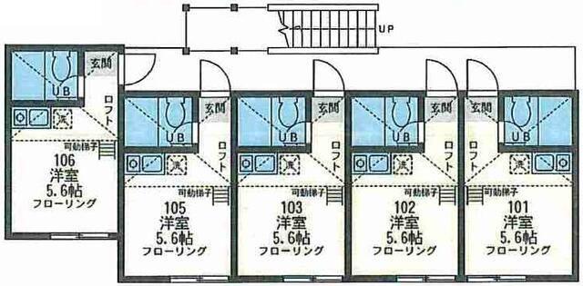 ユナイト南太田マゼランの翼(ワンルーム/1階)の間取り写真