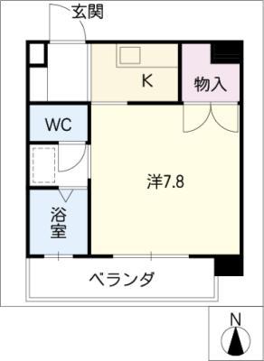 フローレンス青山(1K/2階)の間取り写真