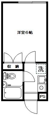 池尻アサカコーポ(1K/1階)の間取り写真