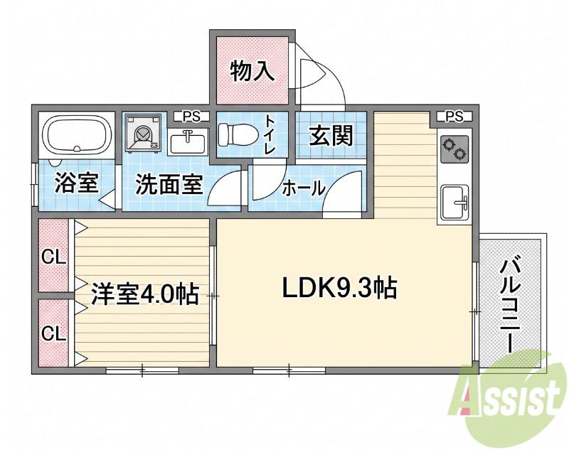 LA-CREA池田リーフィア(1LDK/2階)の間取り写真