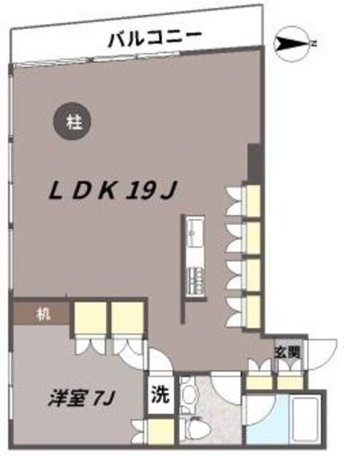 WEC890(1LDK/3階)の間取り写真
