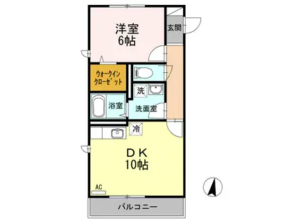 DL プレヴェール南林間(1LDK/2階)の間取り写真