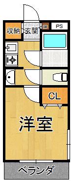 ステラハウス15(1K/1階)の間取り写真
