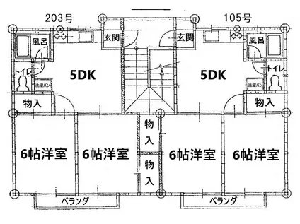 レジデンス北本庄B(2DK/1階)の間取り写真