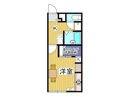 レオパレストゥロイメ2(1K/1階)の間取り写真