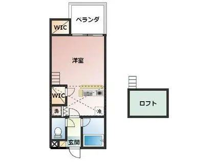 セザンヌ小坂井(ワンルーム/1階)の間取り写真
