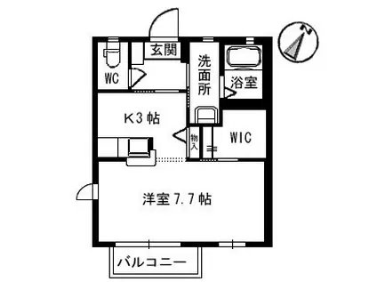 シャーメゾンI・T(1K/1階)の間取り写真
