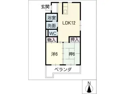 ロイヤルメゾン桃山(2LDK/4階)の間取り写真