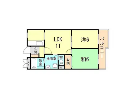 マインドパレス須磨浦(2LDK/2階)の間取り写真