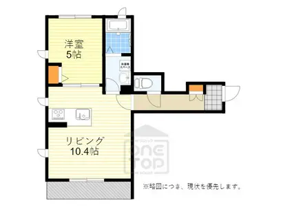 ルミネンスAK(1LDK/1階)の間取り写真