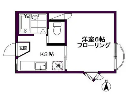 トラッドハウス(1K/2階)の間取り写真