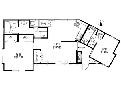 カーサ・フローレンスII(2LDK/1階)の間取り写真