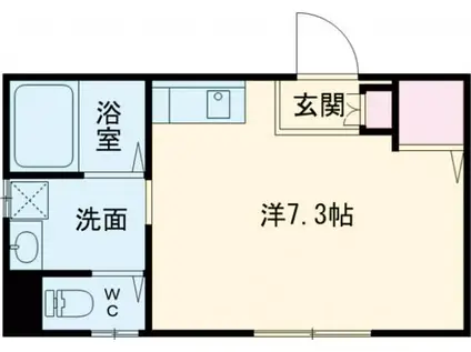 FLEUR若菜町(ワンルーム/2階)の間取り写真