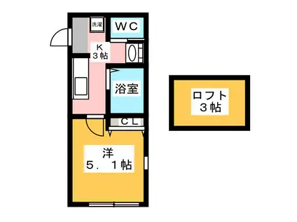 MANOA東海(1K/1階)の間取り写真